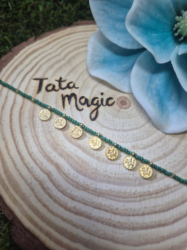 Pulsera Turca de la Abundancia - Monedas de Riqueza, suerte y flujo económico Tienda esotérica Málaga - La Tienda de Tata Magic: tienda Esotérica en Málaga