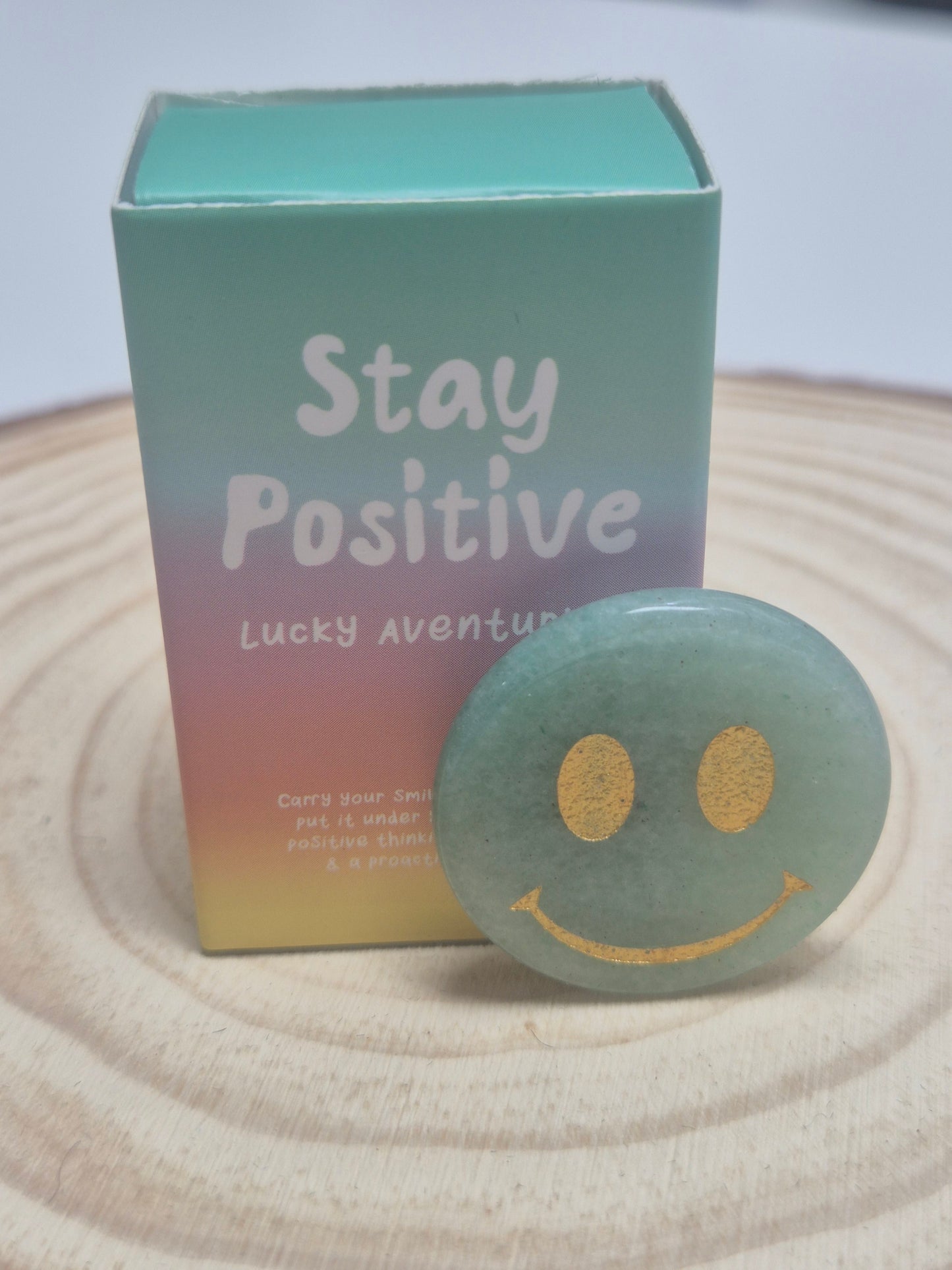 Carita Aventurina Verde "Stay Positive" – Amuleto de Optimismo y Suerte