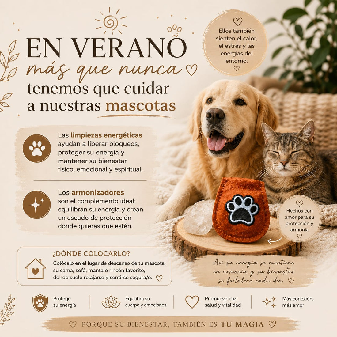 Armonizadores Energéticos para Mascotas: Protege el Alma de tu Compañero de Vida - Tata Magic: tienda Esotérica en Málaga