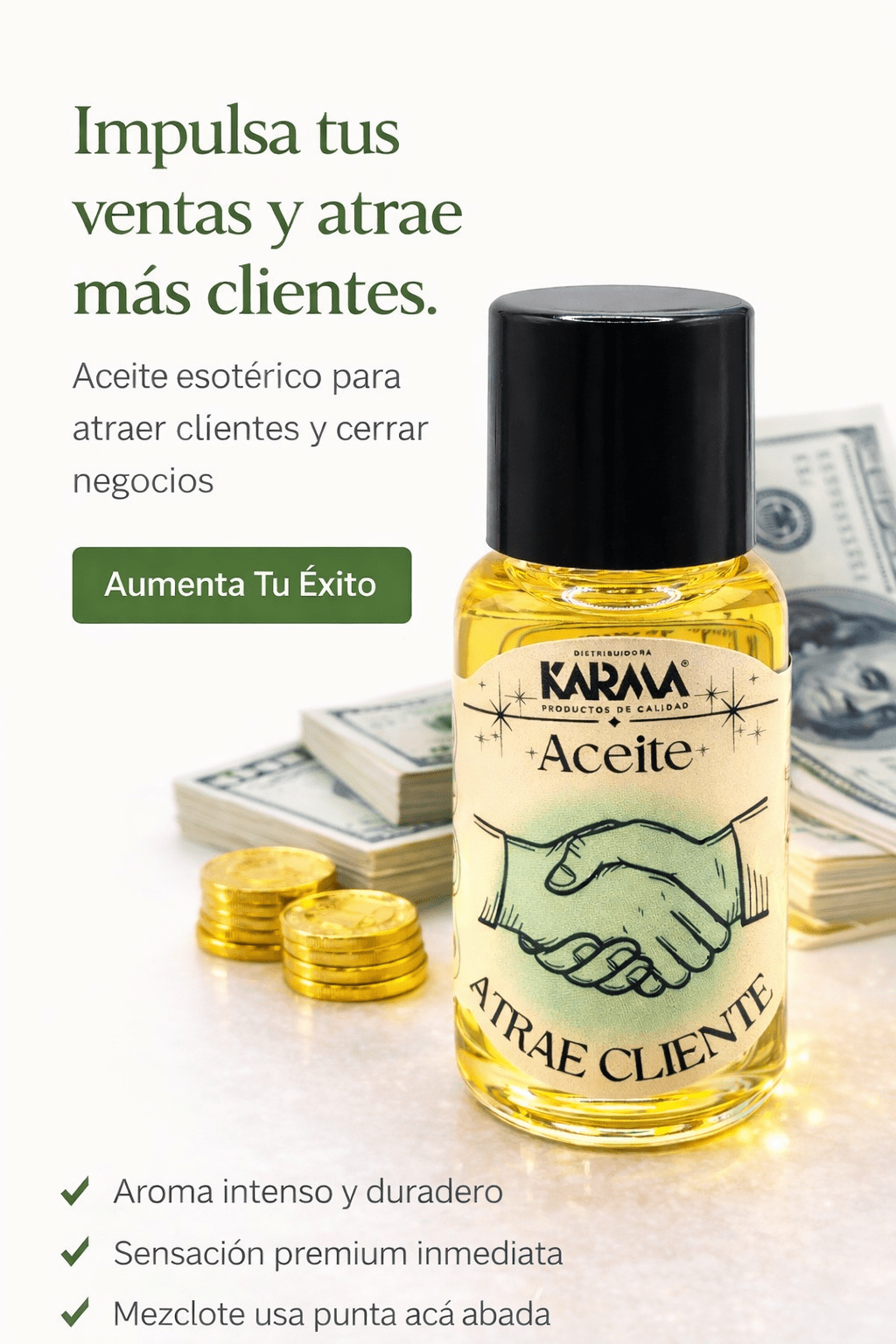 Aceite Atrae Clientes 15ml | Prosperidad y Éxito para tu Negocio Aceites EsotericosTienda esotérica Málaga - La Tienda de Tata Magic: tienda Esotérica en Málaga