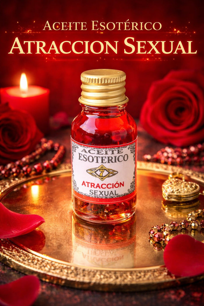 Aceite esotérico Atracción Sexual Ritualizado de 7 Llaves - Magnetismo, Pasión y Seducción