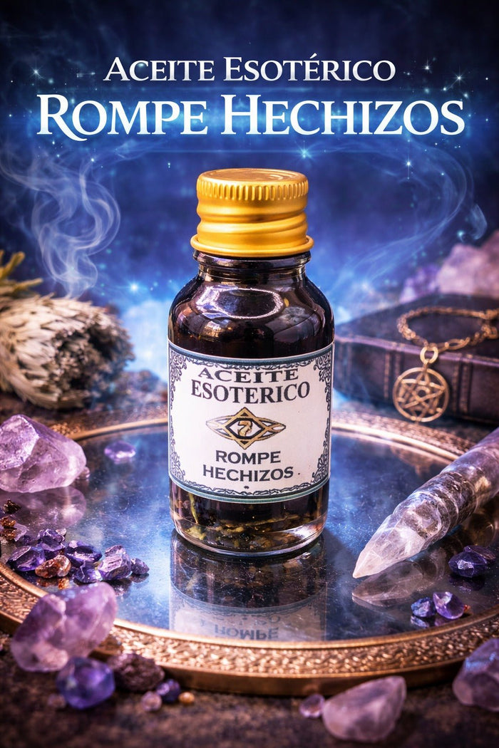 Aceite Esotérico Rompe Hechizos Ritualizado de 7 Llaves - Limpieza, Protección y Corte Espiritual