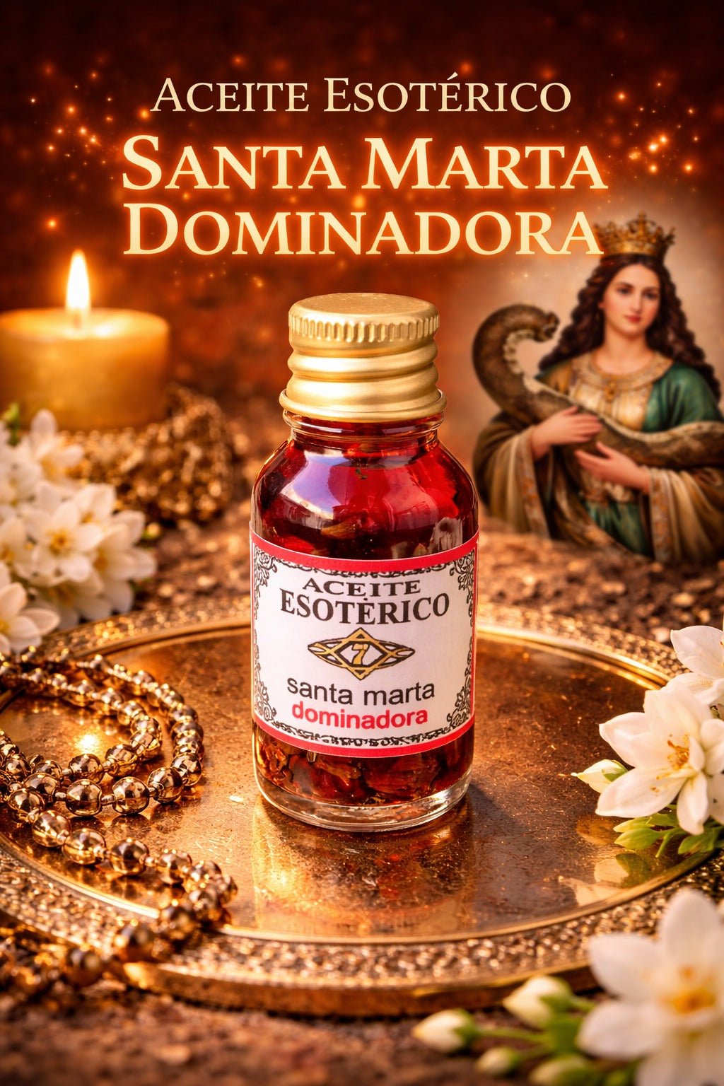 Aceite Esotérico Santa Marta Dominadora Ritualizado - Poder, Protección y Dominio Personal Aceites EsotericosTienda esotérica Málaga - La Tienda de Tata Magic: tienda Esotérica en Málaga