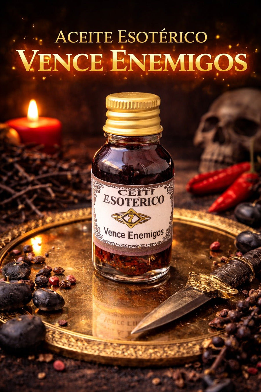 Aceite Esotérico Vence Enemigos Ritualizado de 7 Llaves - Protección, Corte y Defensa Espiritual Aceites EsotericosTienda esotérica Málaga - La Tienda de Tata Magic: tienda Esotérica en Málaga