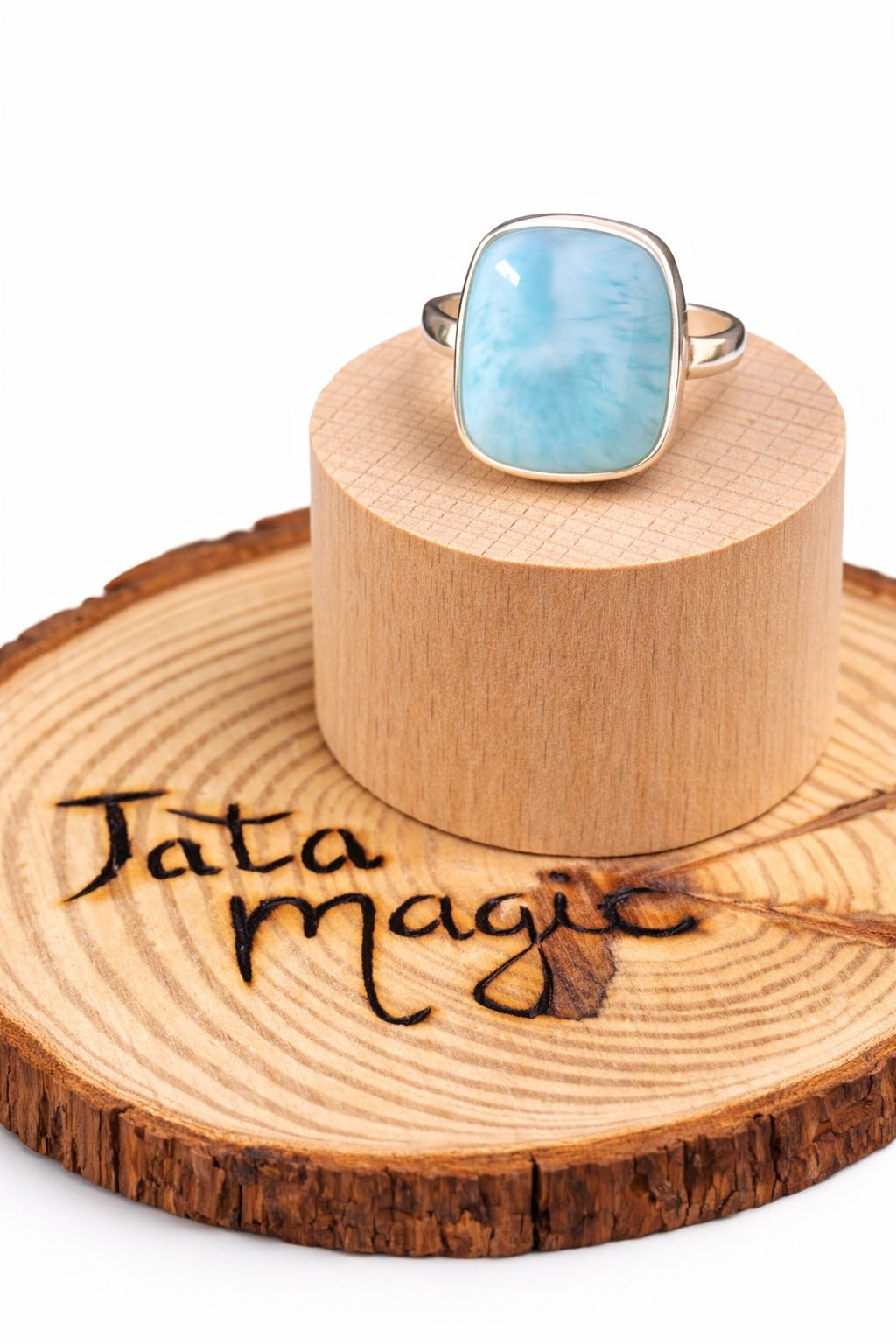 Anillo de Larimar en Plata Adaptable - Activación Cuántica para Propósito del Alma anillosplataTienda esotérica Málaga - La Tienda de Tata Magic: tienda Esotérica en Málaga