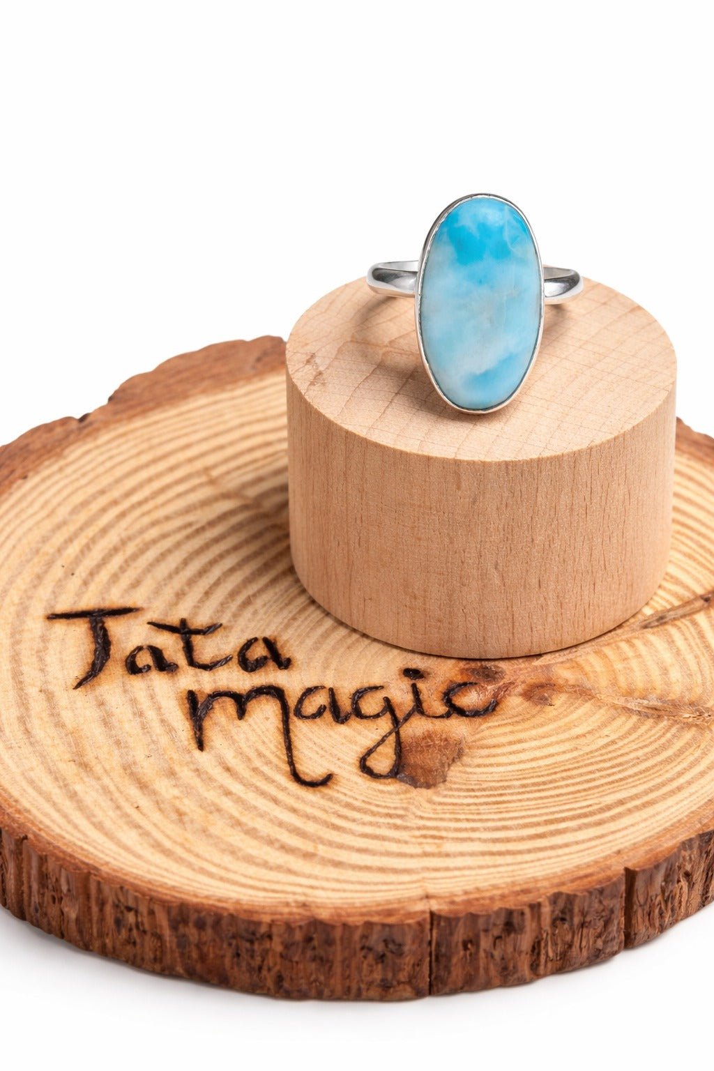 Anillo de Larimar en Plata Adaptable - Activación Cuántica para Propósito del Alma anillosplataTienda esotérica Málaga - La Tienda de Tata Magic: tienda Esotérica en Málaga
