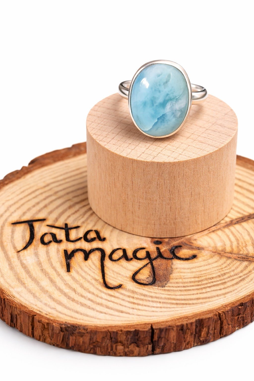 Anillo de Larimar en Plata Adaptable - Activación Cuántica para Propósito del Alma anillosplataTienda esotérica Málaga - La Tienda de Tata Magic: tienda Esotérica en Málaga