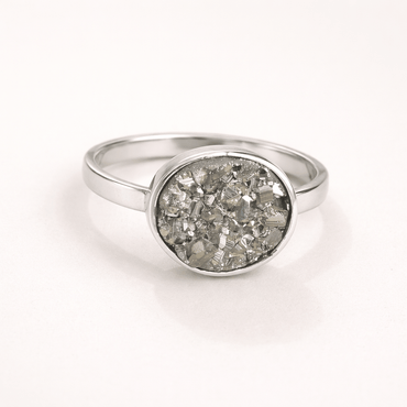 Anillo de Pirita en Plata Ajustable - Amuleto de Abundancia y Prosperidad anillosplataTienda esotérica Málaga - La Tienda de Tata Magic: tienda Esotérica en Málaga