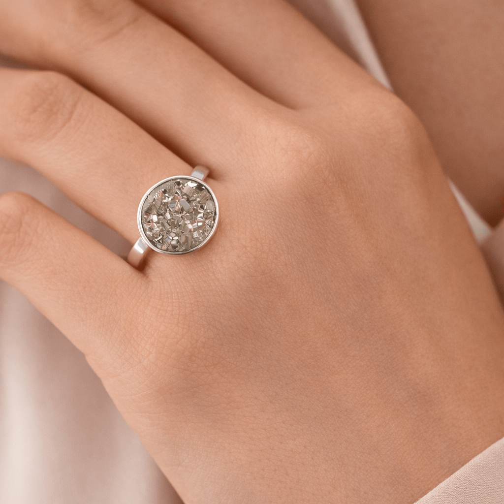 Anillo de Pirita en Plata Ajustable - Amuleto de Abundancia y Prosperidad anillosplataTienda esotérica Málaga - La Tienda de Tata Magic: tienda Esotérica en Málaga