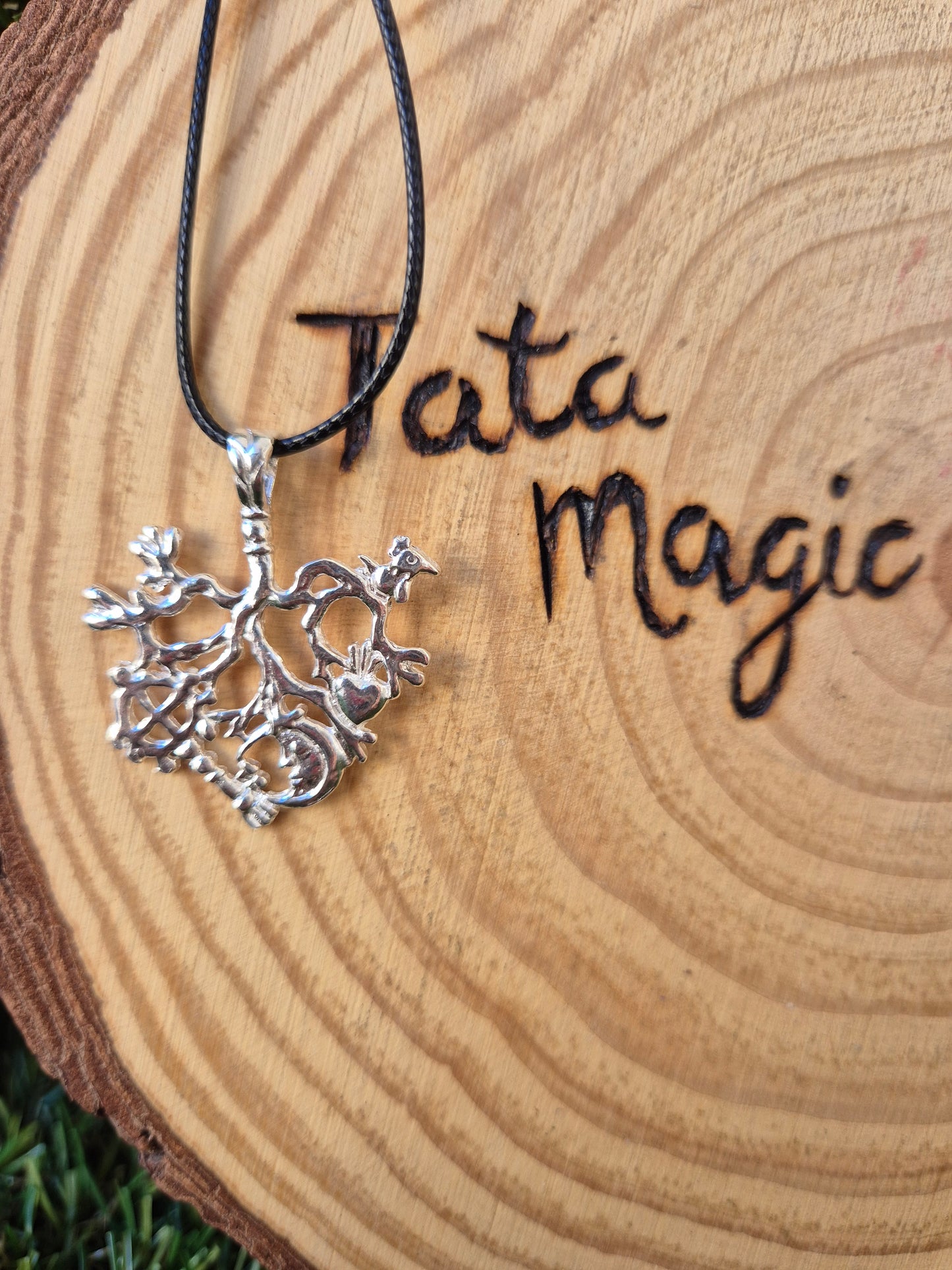 Cimaruta Plata Brillante - Amuleto Italiano Consagrado según la Stregonería Tradicional para Defensa