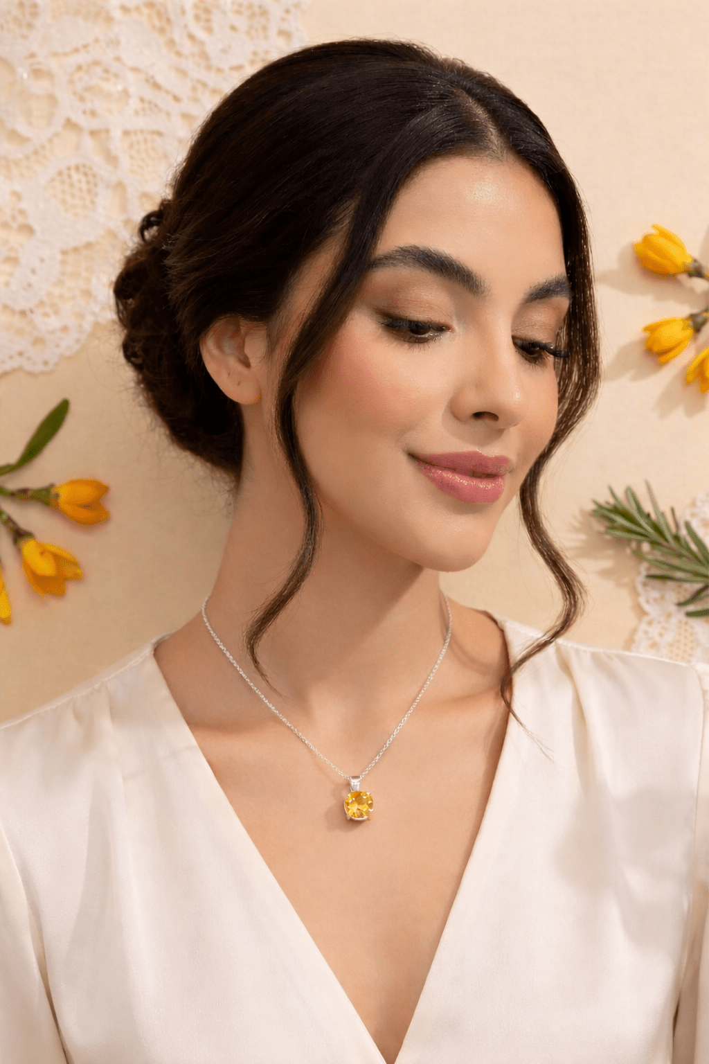 Colgante Citrino natural en plata colgantesplataTienda esotérica Málaga - La Tienda de Tata Magic: tienda Esotérica en Málaga