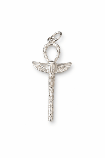 Colgante Cruz de la Vida con Escarabajo en Plata Consagrado - Protección, Renacimiento y Energía Ancestral colgantesplataTienda esotérica Málaga - La Tienda de Tata Magic: tienda Esotérica en Málaga