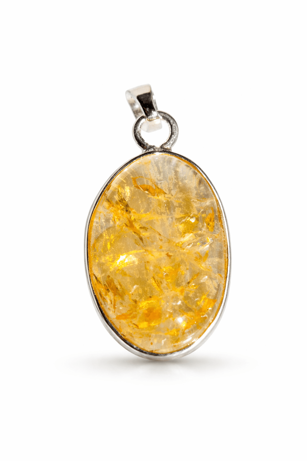 Colgante Citrino Brasil con enganche de Plata (forma aletoria) - Abundancia, Prosperidad y Éxito colgantesplataTienda esotérica Málaga - La Tienda de Tata Magic: tienda Esotérica en Málaga