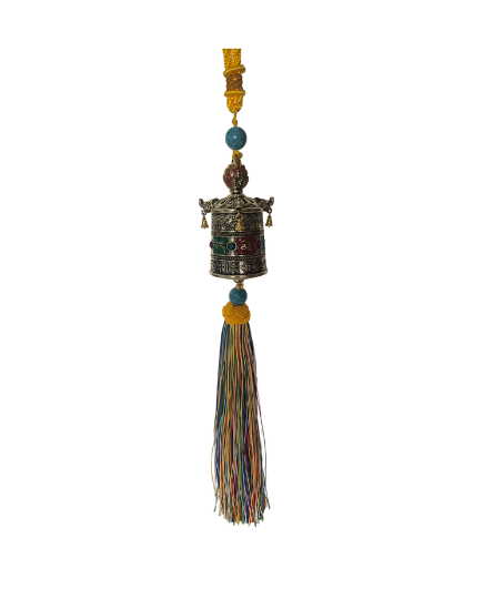 Colgante Rueda de Rezo Tibetano Grande.