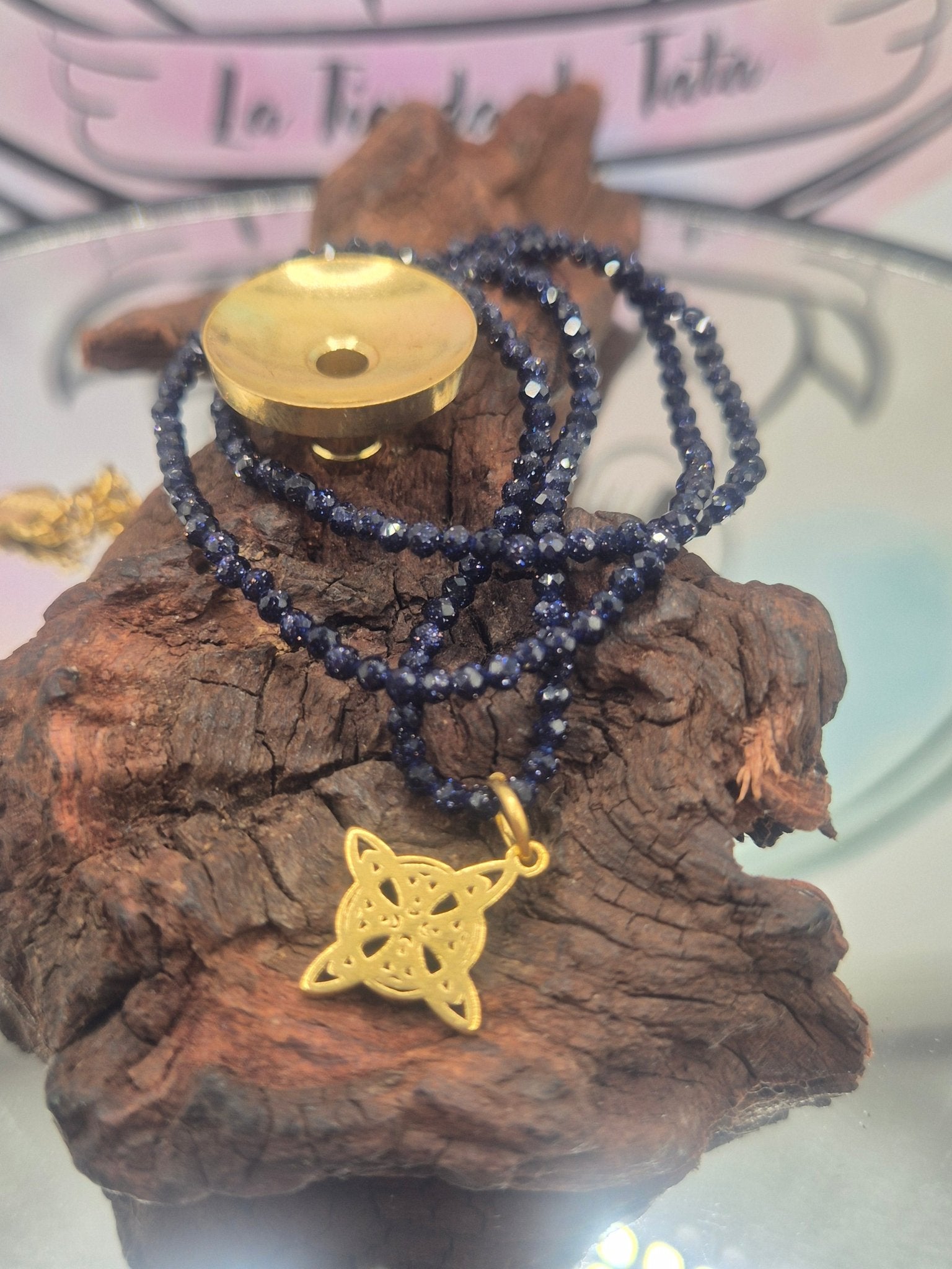 Collar Mineral Aventurina Facetada JoyeriamineralescolgantesTienda esotérica Málaga - La Tienda de Tata Magic: tienda Esotérica en Málaga