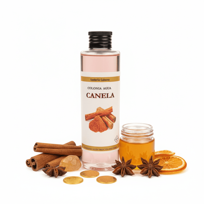 Colonia Santoral Agua Canela 200 ml — Prosperidad, Suerte Rápida y Apertura de Caminos Afrocubana