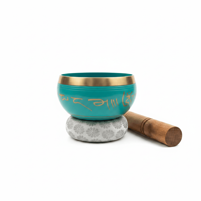 Cuenco Tibetano 4 Metales 10cm | Turquesa | Buda | Meditación y Rituales