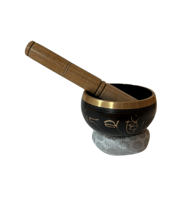 Cuenco Tibetano 7 Metales Negro 9cm - Limpieza Energética Tienda esotérica Málaga - La Tienda de Tata Magic: tienda Esotérica en Málaga