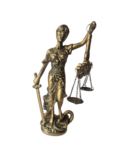 Figura - Diosa de la Justicia Dorada