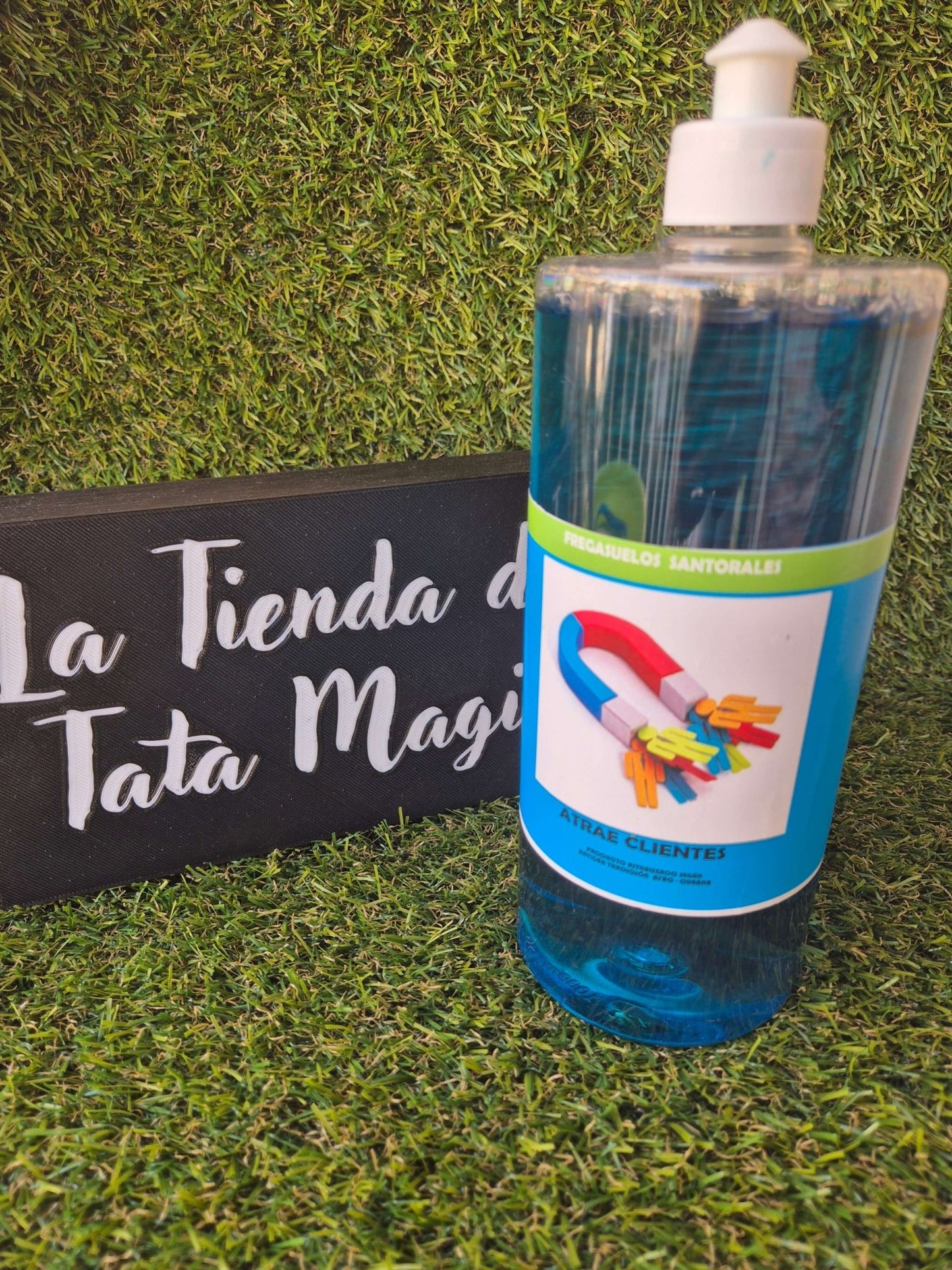 Friegasuelos Santorales Atrae clientes de 1 Litro con Hierbas - Ritual de Prosperidad y Éxito en Negocios Ritualizado según la Tradición Afro Cubana Tienda esotérica Málaga - La Tienda de Tata Magic: tienda Esotérica en Málaga