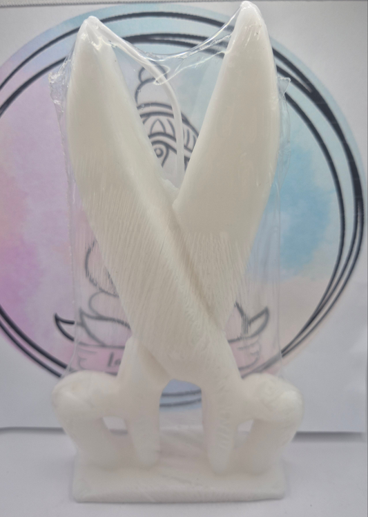 Vela Tijera Blanca (12x21 Cm)
