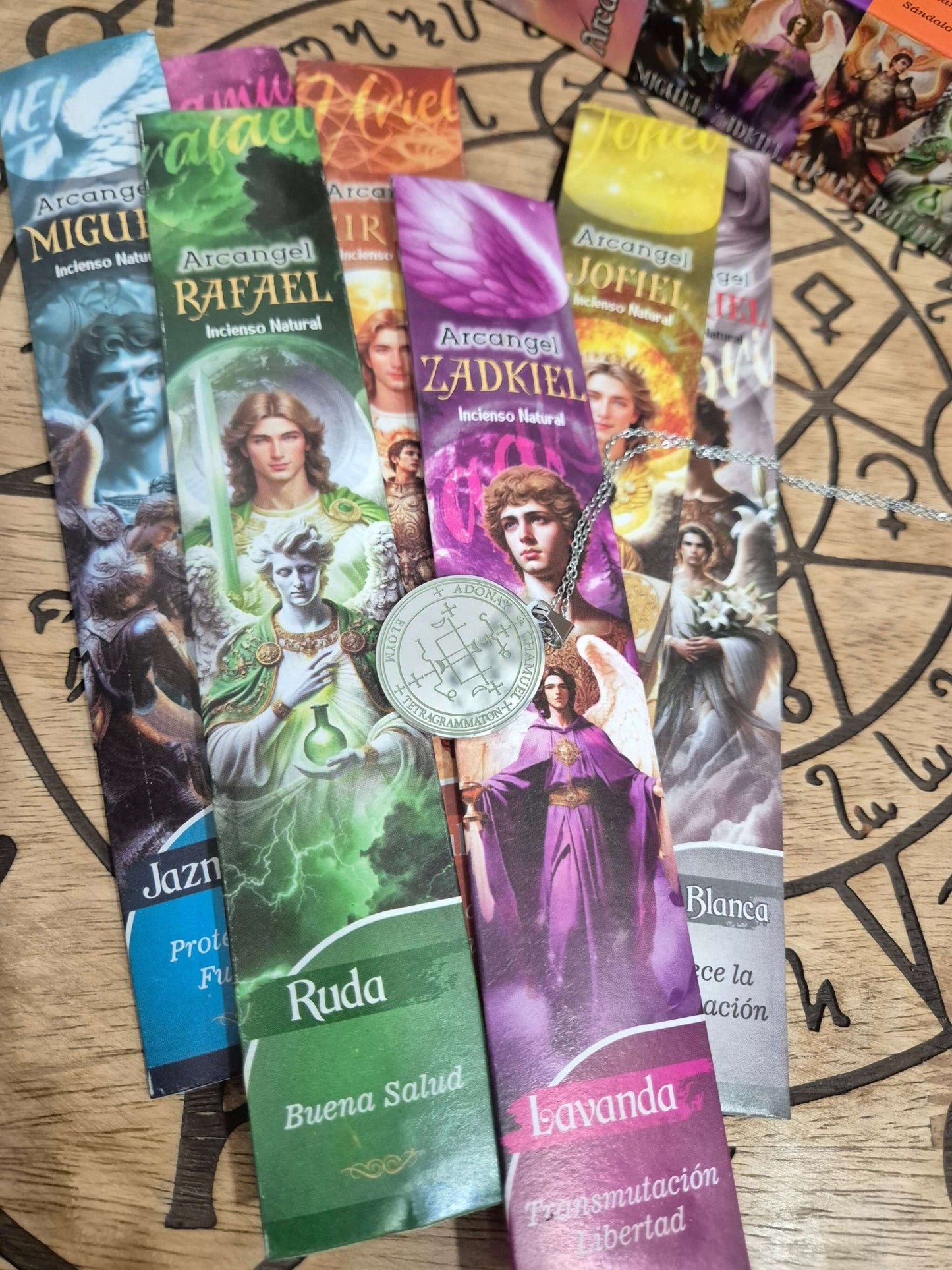 Incienso Mensual 7 Arcángeles Mystic Flow — Incluye Medalla de Arcángel Aleatoria Incienso varillasTienda esotérica Málaga - La Tienda de Tata Magic: tienda Esotérica en Málaga