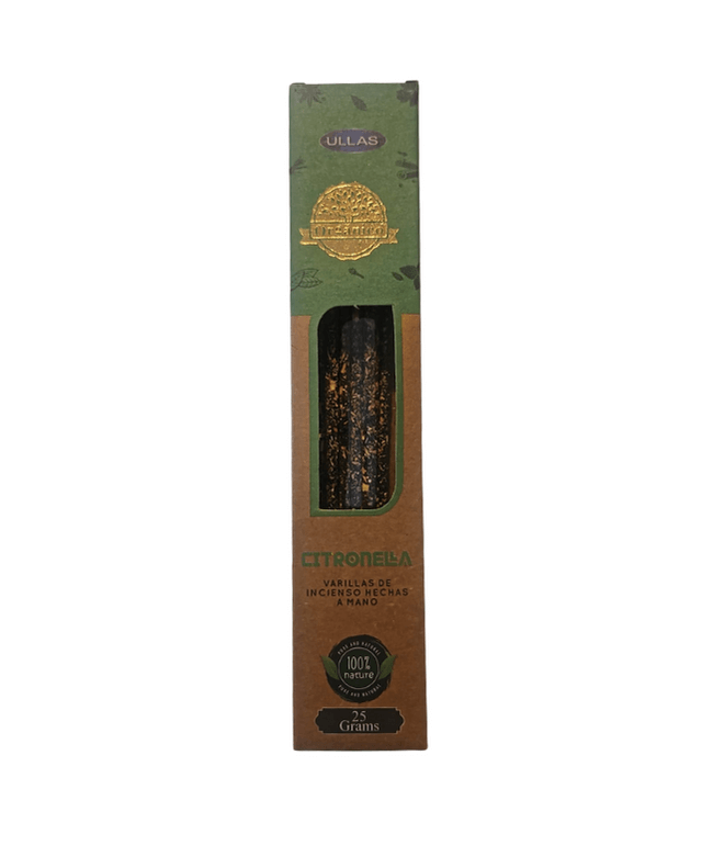 Incienso Orgánico Varillas Ullas Citronela - Limpieza, Frescura y Equilibrio Natural Tienda esotérica Málaga - La Tienda de Tata Magic: tienda Esotérica en Málaga