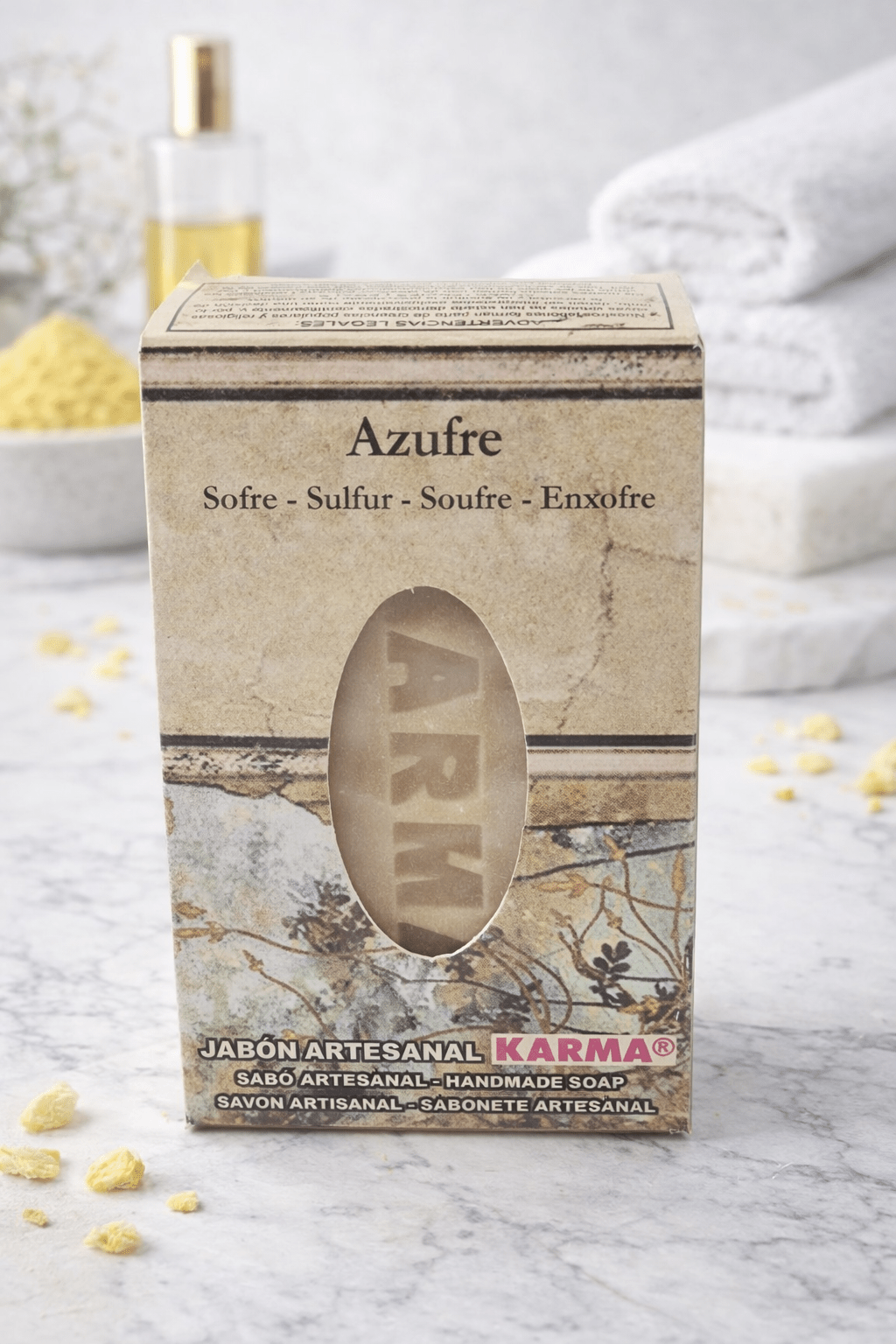 Jabón Azufre de Karma - Limpieza del Aura Jabón esotéricoTienda esotérica Málaga - La Tienda de Tata Magic: tienda Esotérica en Málaga