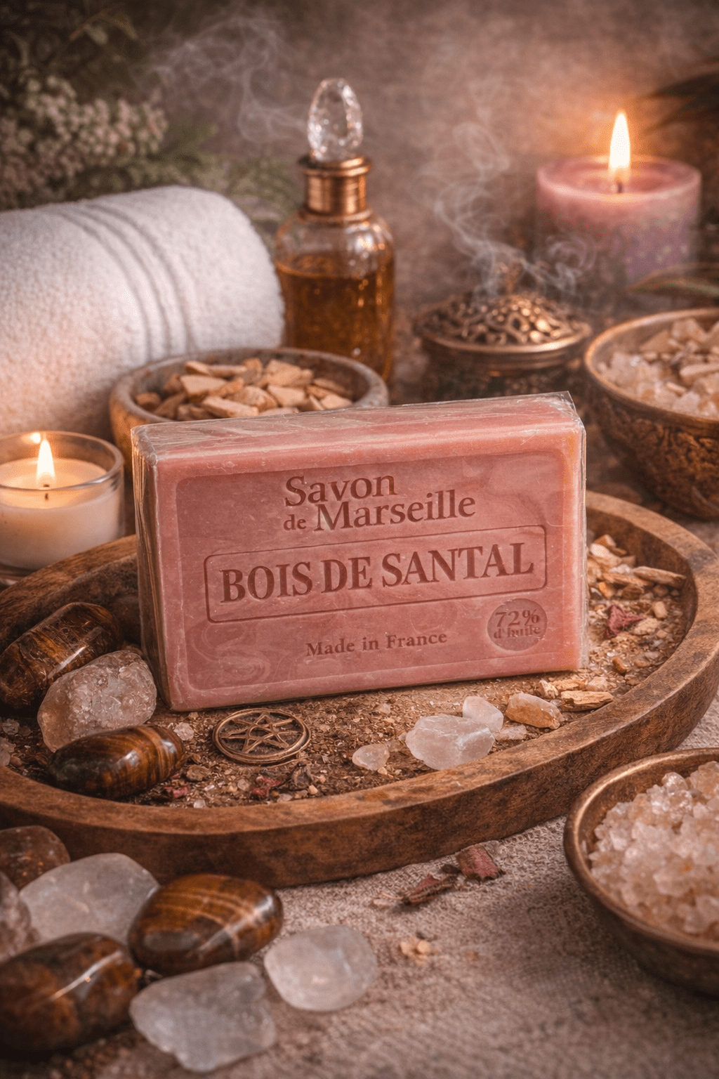 Jabón Natural Artesanal de Marsella de Sándalo - La Tienda de Tata Magic: tienda Esotérica en Málaga