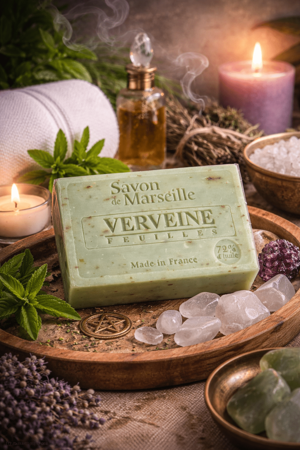 Jabón Natural Artesanal de Marsella de Verbena - Hecho en Francia - La Tienda de Tata Magic: tienda Esotérica en Málaga