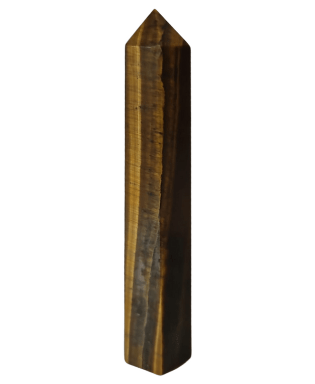 Mineral Punta Ojo de Tigre Atrae buena suerte, protección y confianza Minerales PuntasTienda esotérica Málaga - La Tienda de Tata Magic: tienda Esotérica en Málaga