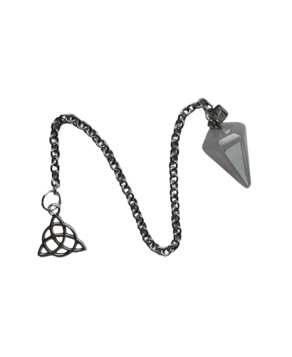 Péndulo - Cuarzo Blanco, Detecta Larvas Astrales.