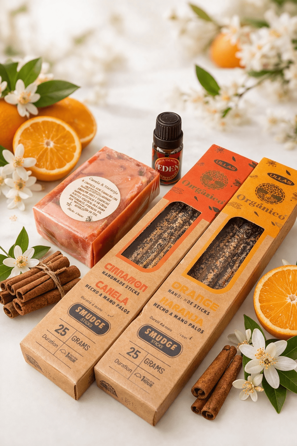 Pack Naranja y Canela | Ritual de Abundancia, Energía y Buena Suerte – Jabón, Incienso y Aceite PackTienda esotérica Málaga - La Tienda de Tata Magic: tienda Esotérica en Málaga