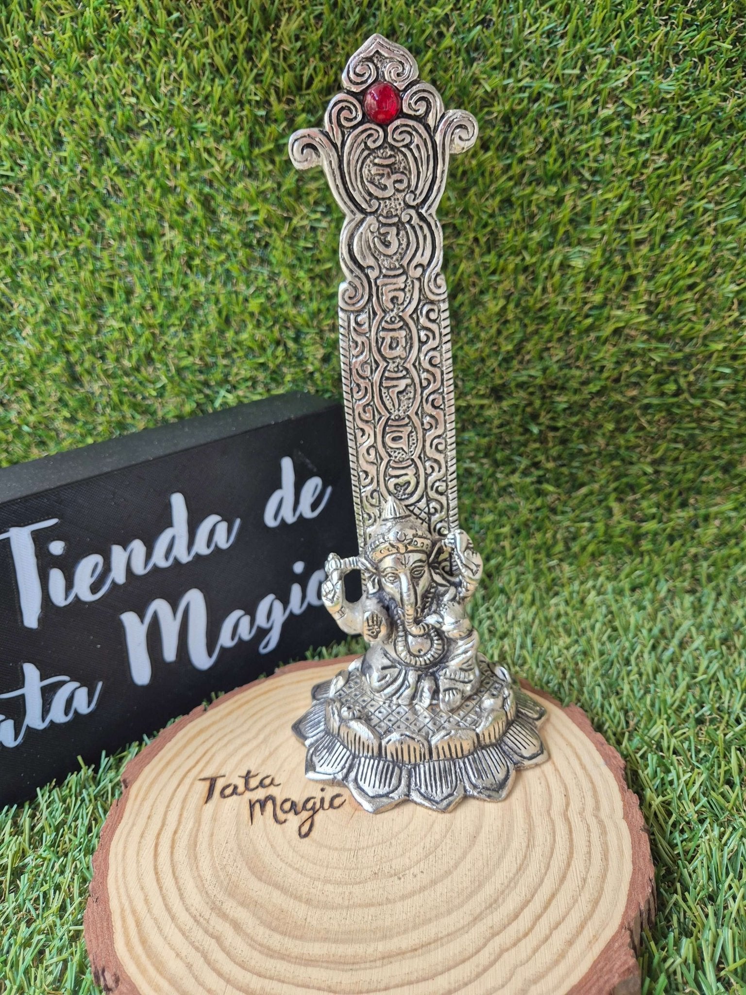 Portaincienso Ganesha Aluminio - Protección, Abundancia y Sabiduría Tienda esotérica Málaga - La Tienda de Tata Magic: tienda Esotérica en Málaga