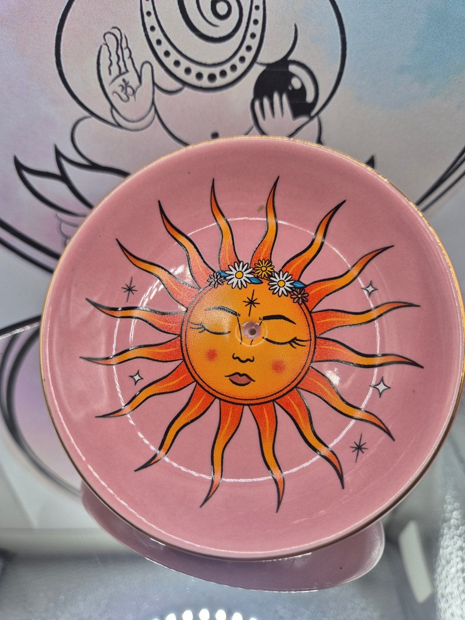 Portaincienso Sol rosa Tienda esotérica Málaga - La Tienda de Tata Magic: tienda Esotérica en Málaga