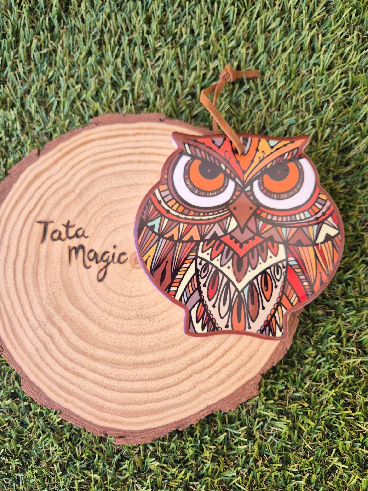 Posavasos de Búho en Cerámica - Sabiduría y Protección Tienda esotérica Málaga - La Tienda de Tata Magic: tienda Esotérica en Málaga