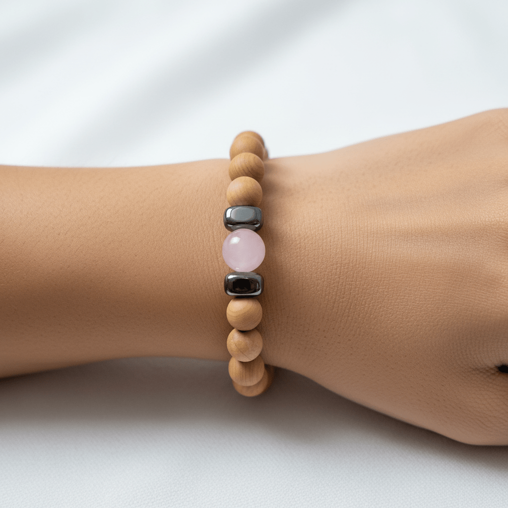 Pulsera de Cedro con Cuarzo Rosa 8mm – Amor Propio y Sanación del Corazón Pulseras EsotéricasTienda esotérica Málaga - La Tienda de Tata Magic: tienda Esotérica en Málaga