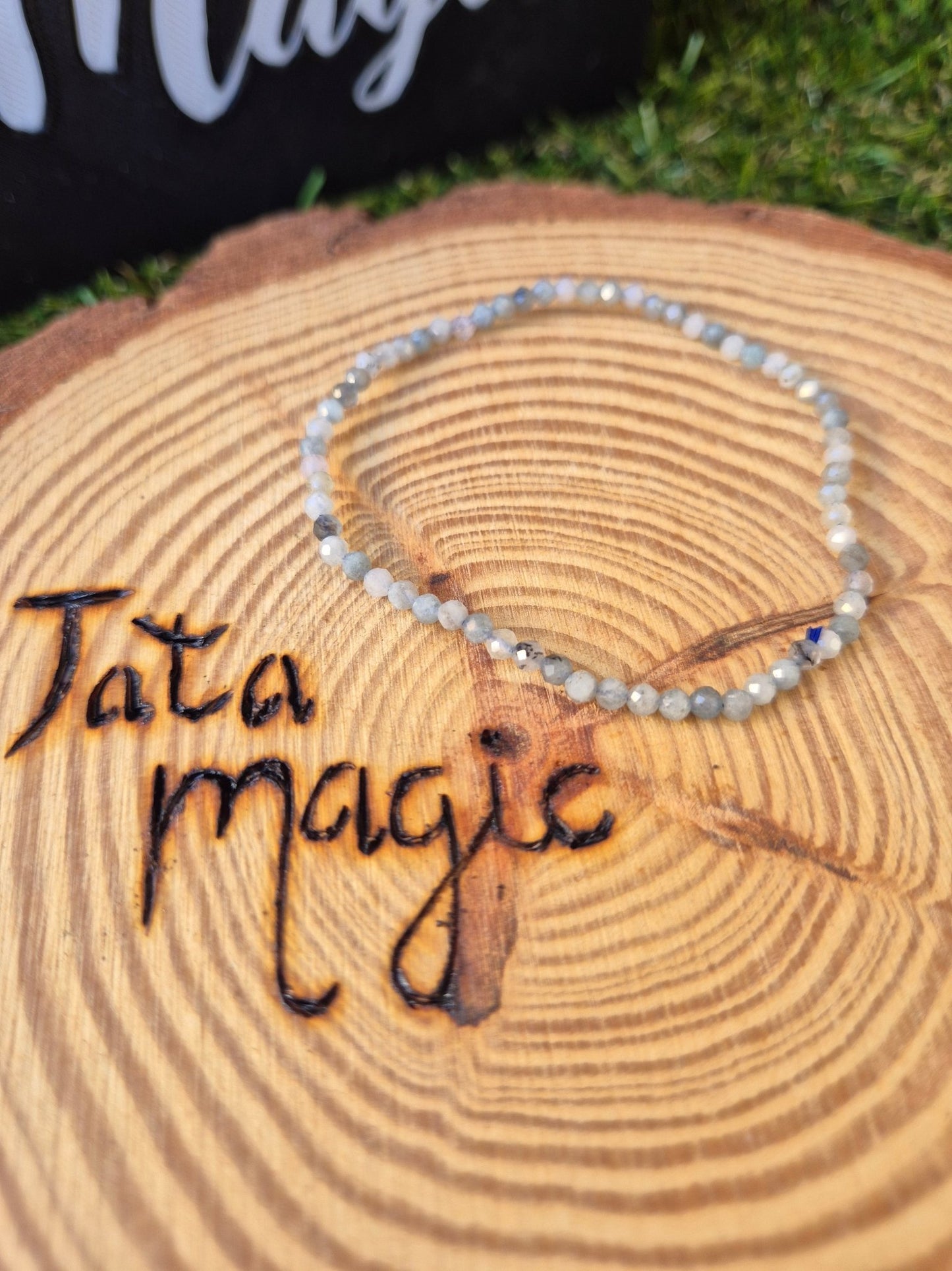 Pulsera Aguamarina Facetado 3 mm JoyeriamineralespulserasTienda esotérica Málaga - La Tienda de Tata Magic: tienda Esotérica en Málaga
