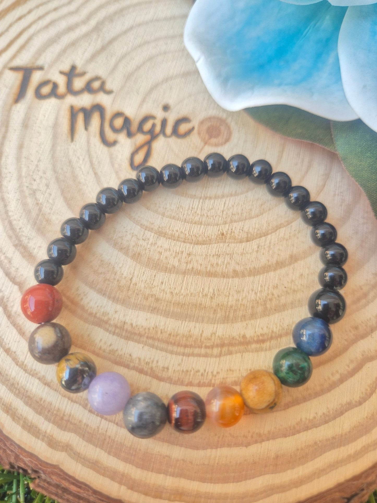 Pulsera Armonía Cósmica 8 mm - Equilibrio y Conexión Espiritual JoyeriamineralespulserasTienda esotérica Málaga - La Tienda de Tata Magic: tienda Esotérica en Málaga