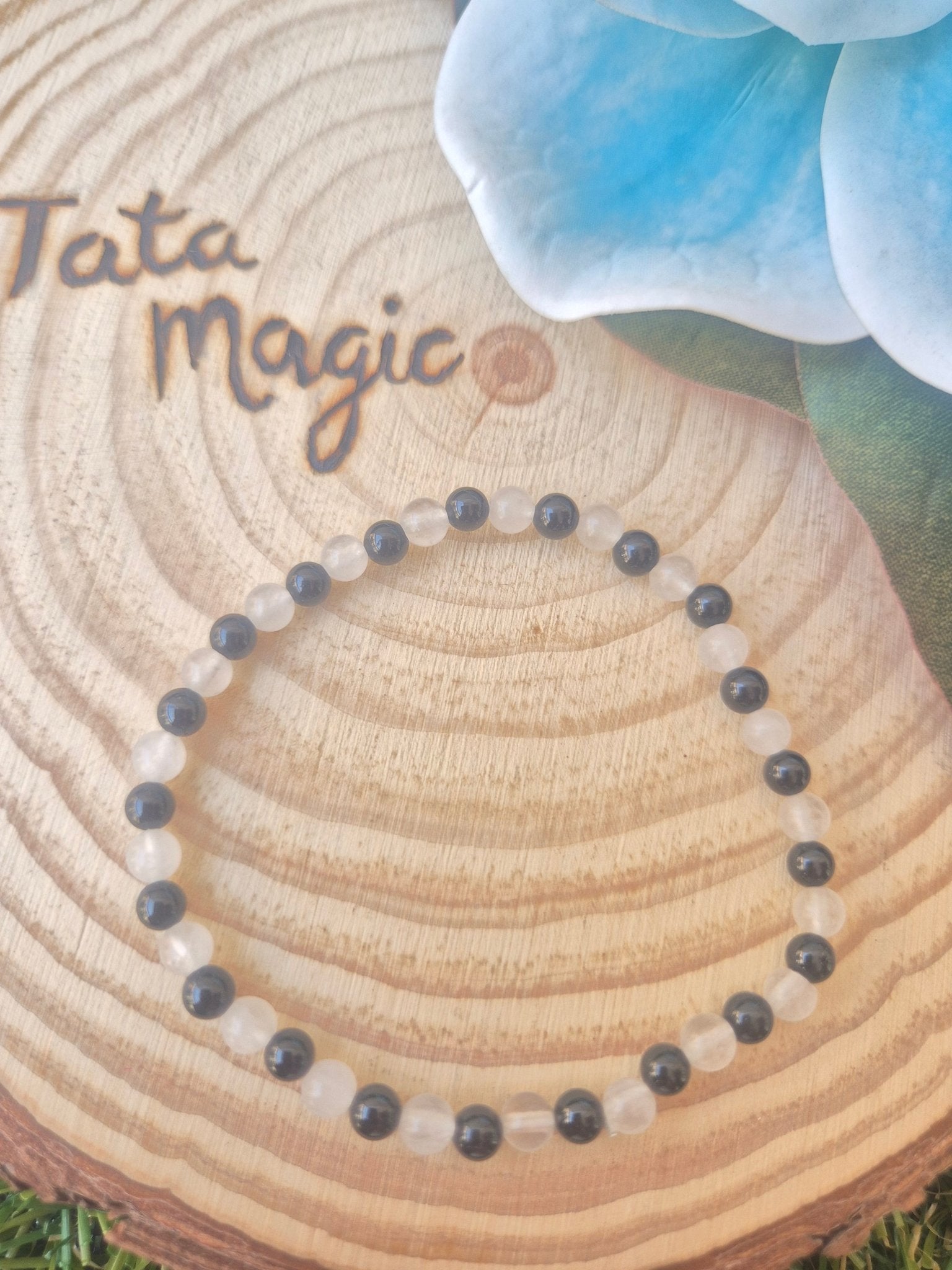 Pulsera Escudo Fortalecedor 4mm JoyeriamineralespulserasTienda esotérica Málaga - La Tienda de Tata Magic: tienda Esotérica en Málaga