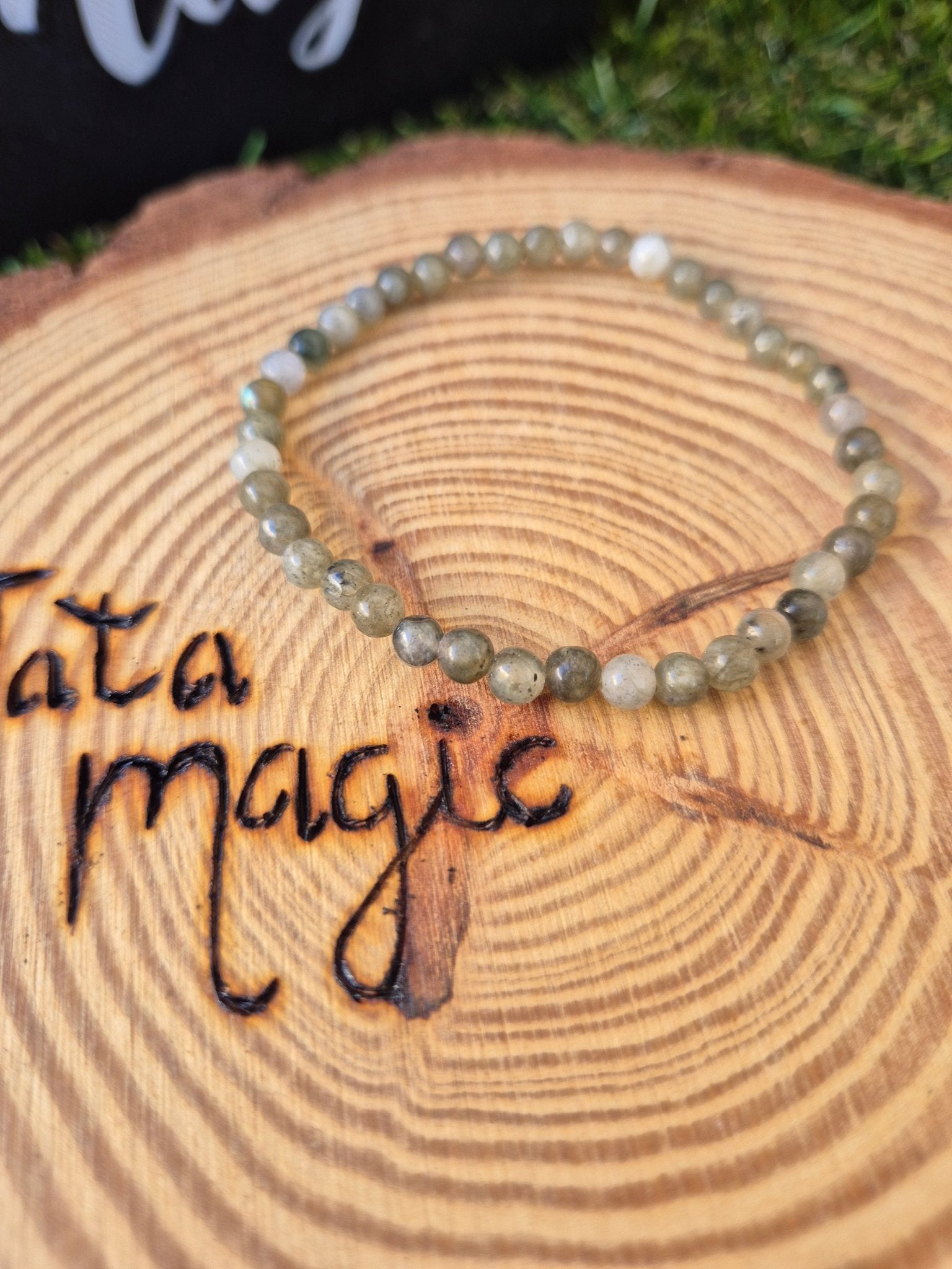 Pulsera Labradorita 4 mm JoyeriamineralespulserasTienda esotérica Málaga - La Tienda de Tata Magic: tienda Esotérica en Málaga