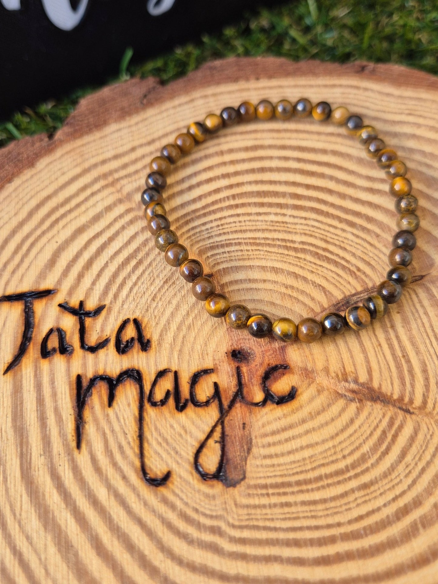 Pulsera Ojo de Tigre 4mm - Protección, Energía y Confianza JoyeriamineralespulserasTienda esotérica Málaga - La Tienda de Tata Magic: tienda Esotérica en Málaga