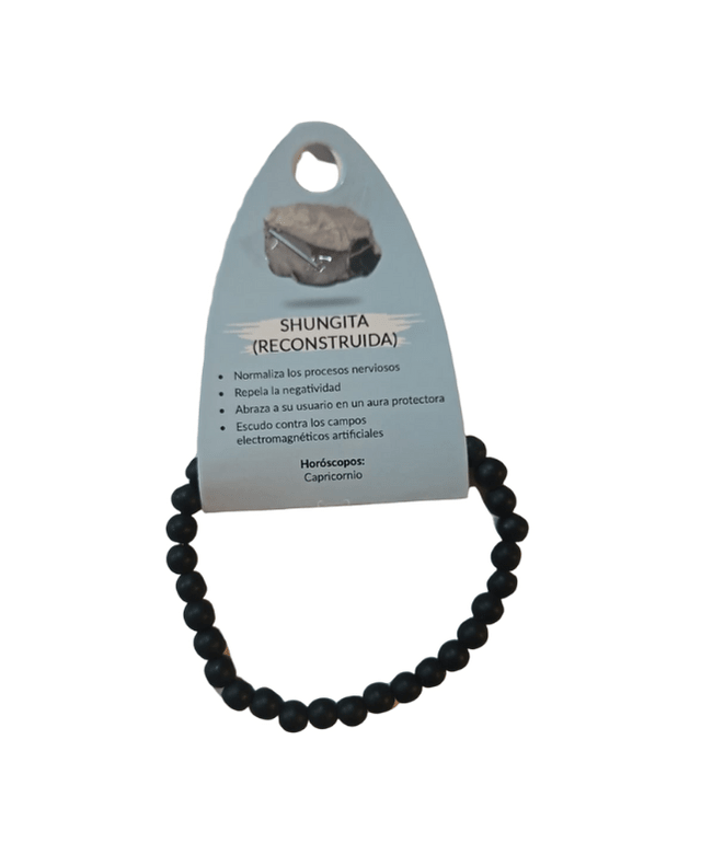 Pulsera Shungita Reconstituida 4mm JoyeriamineralespulserasTienda esotérica Málaga - La Tienda de Tata Magic: tienda Esotérica en Málaga