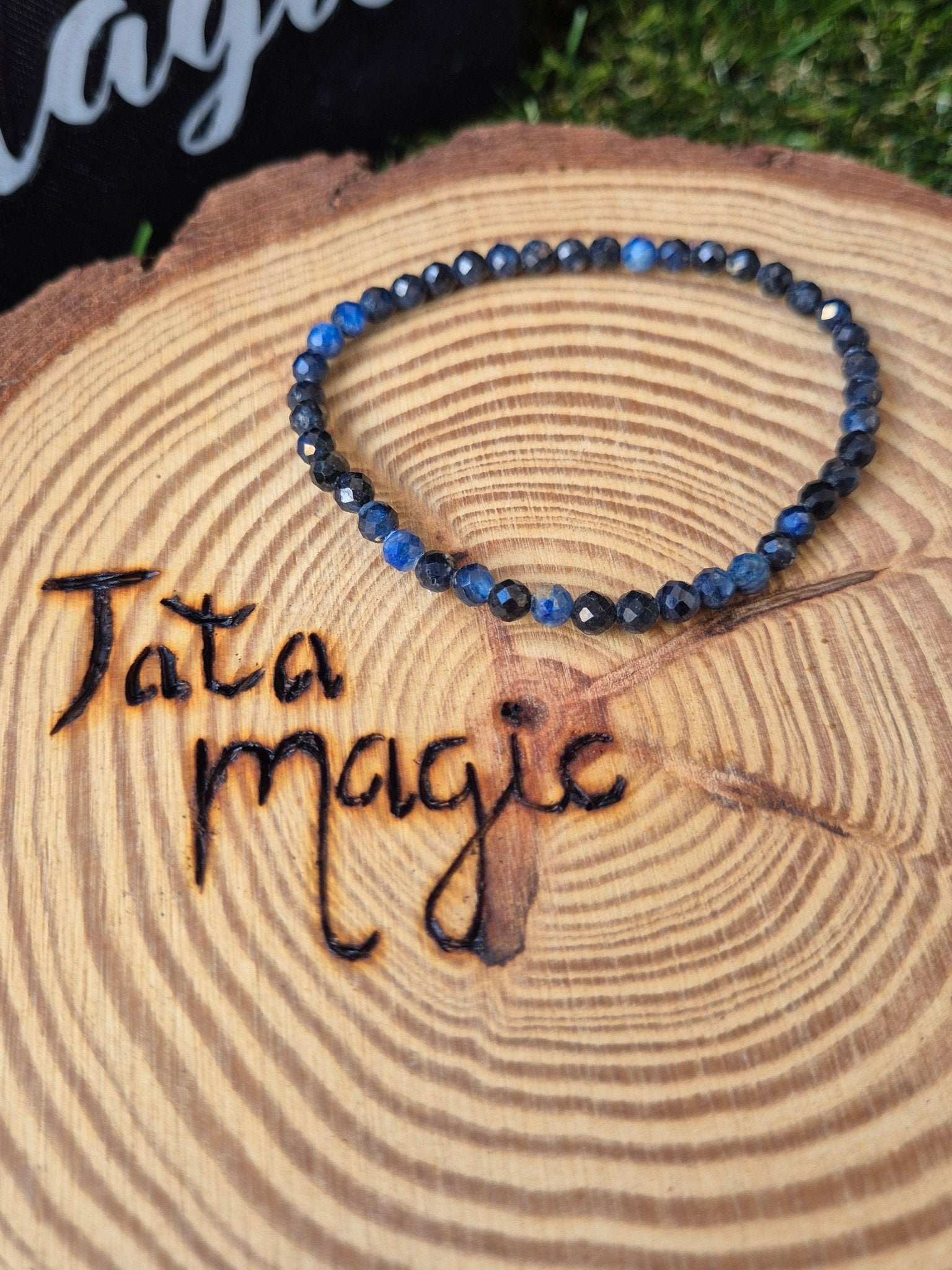 Pulsera de Cianita facetada 4mm - Comunicación, Calma y Energía Creativa JoyeriamineralespulserasTienda esotérica Málaga - La Tienda de Tata Magic: tienda Esotérica en Málaga