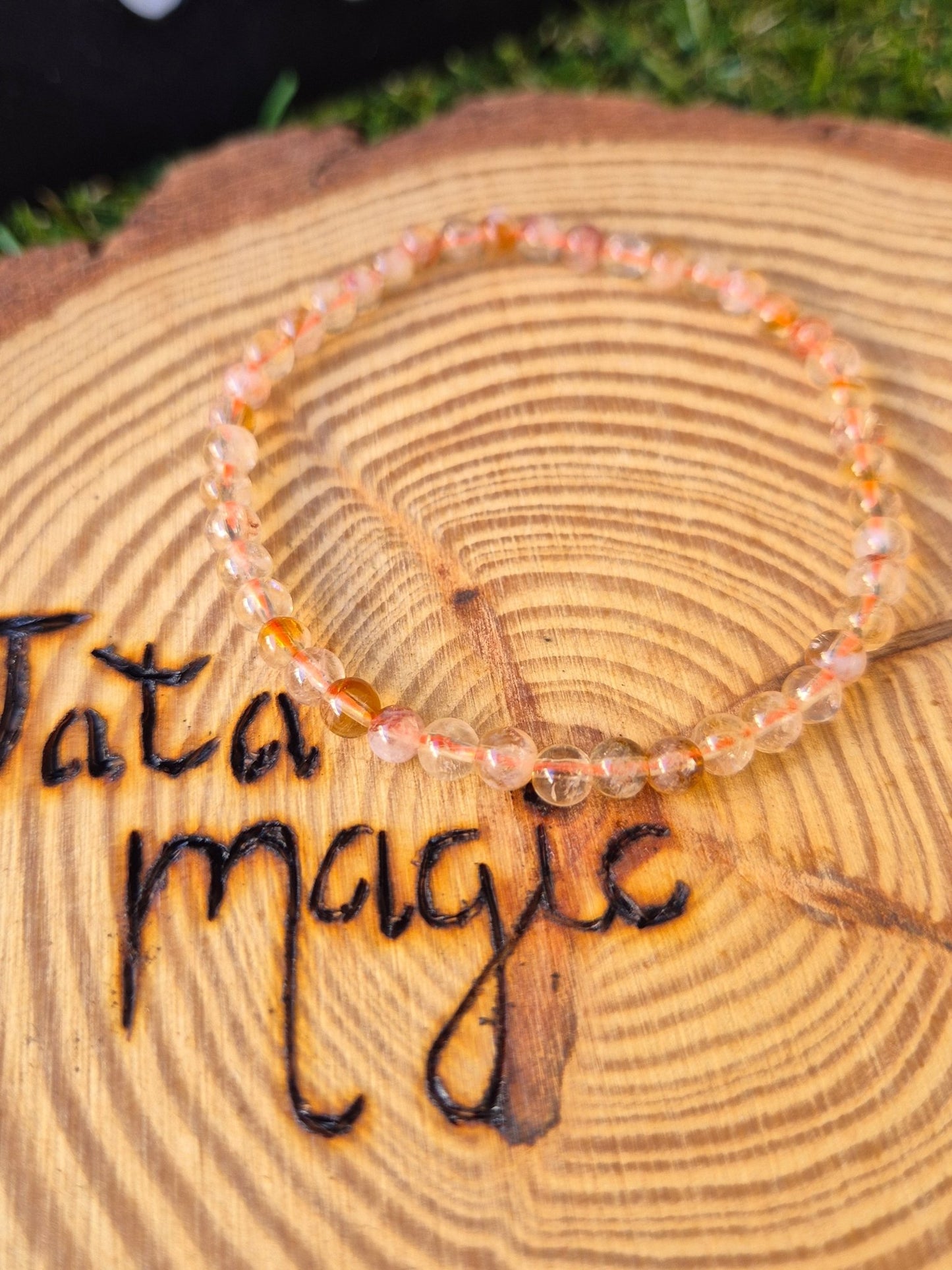 Pulsera de Citrino 4mm - Alegría, Energía y Abundancia JoyeriamineralespulserasTienda esotérica Málaga - La Tienda de Tata Magic: tienda Esotérica en Málaga