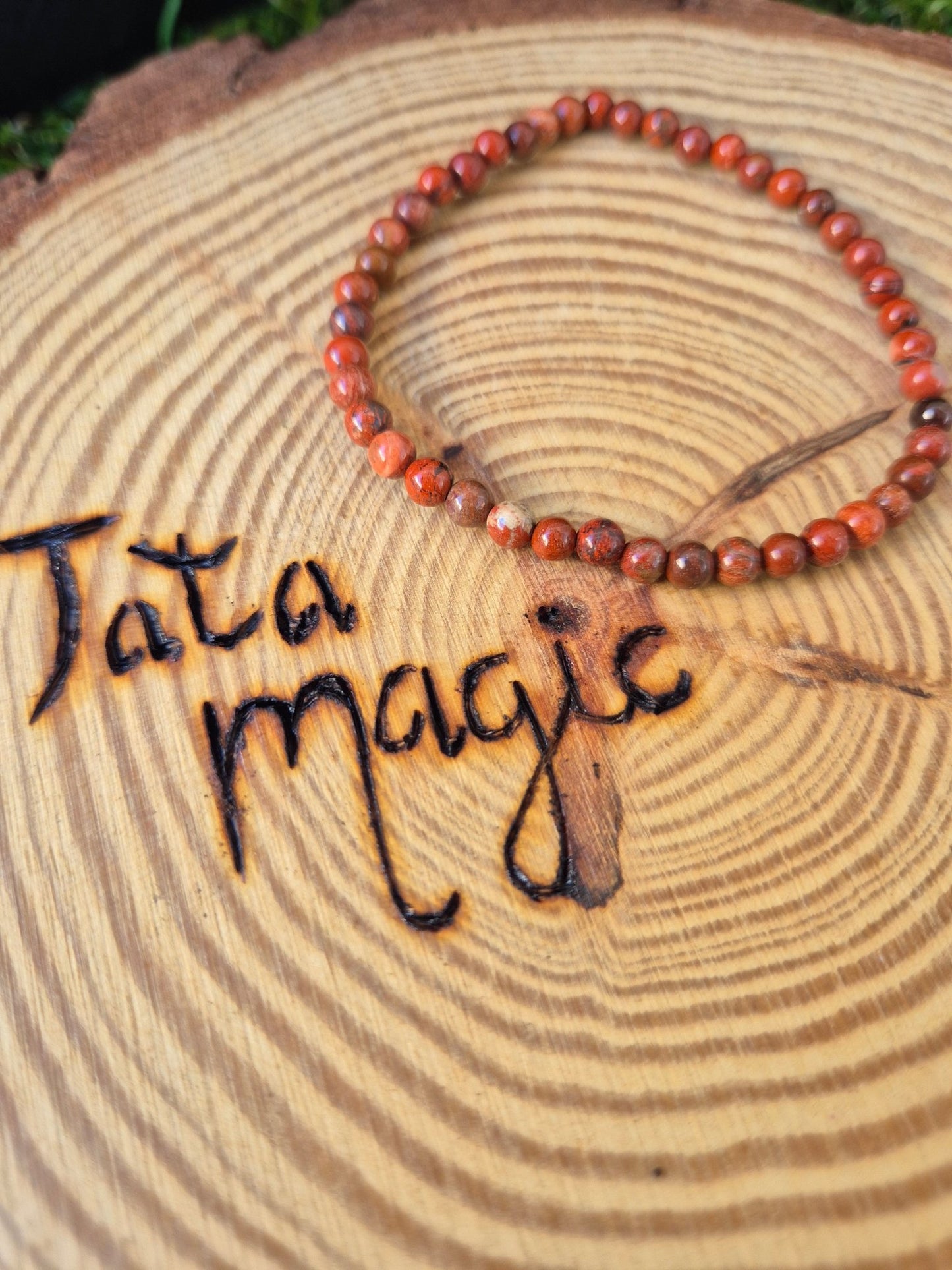 Pulsera de Jaspe Rojo 4mm - Fuerza Vital, Enraizamiento y Protección JoyeriamineralespulserasTienda esotérica Málaga - La Tienda de Tata Magic: tienda Esotérica en Málaga