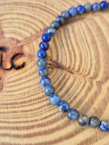 Pulsera de Lapislázuli 4mm - Intuición, Protección y Comunicación Espiritual JoyeriamineralespulserasTienda esotérica Málaga - La Tienda de Tata Magic: tienda Esotérica en Málaga