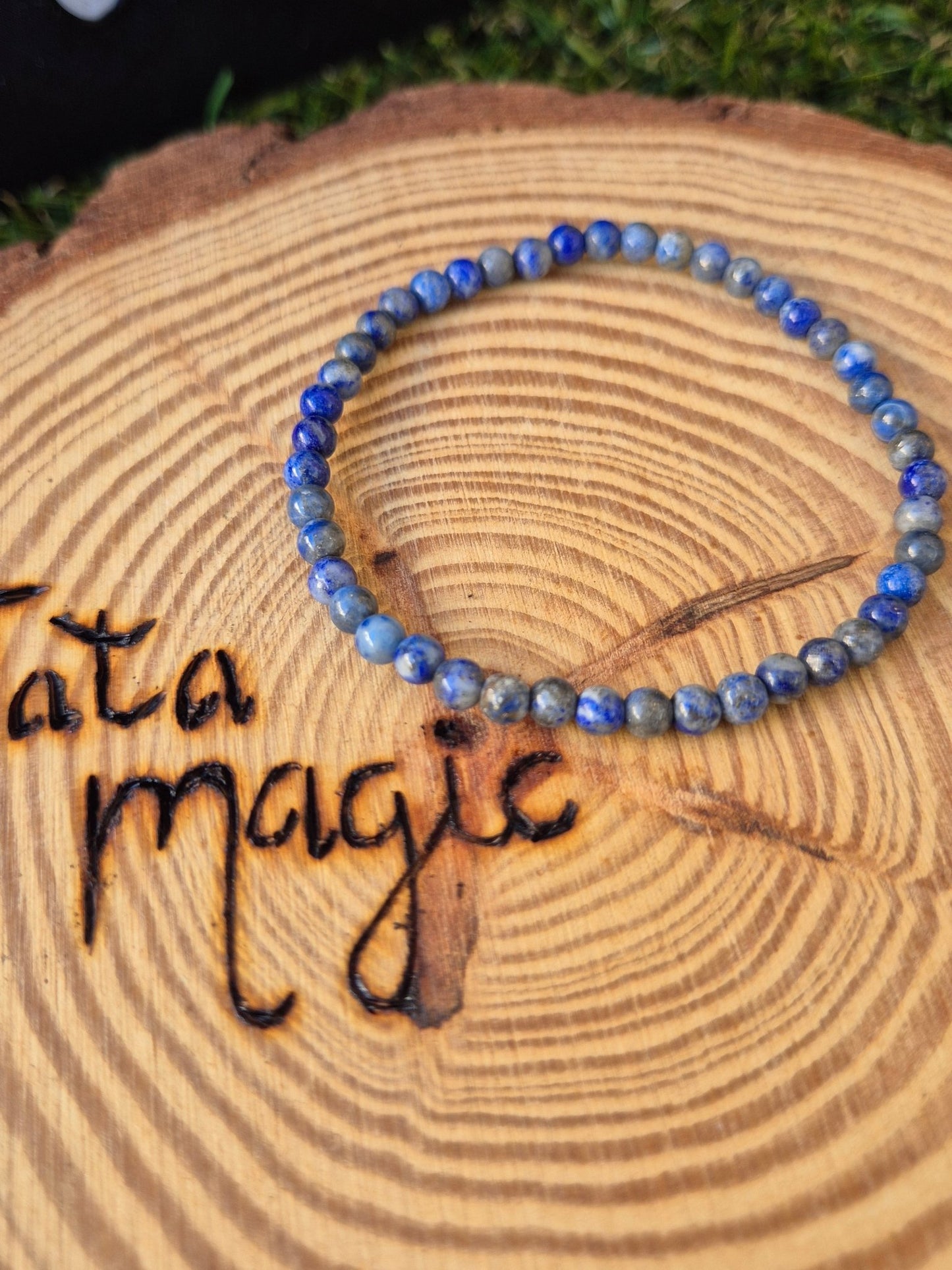 Pulsera de Lapislázuli 4mm - Intuición, Protección y Comunicación Espiritual JoyeriamineralespulserasTienda esotérica Málaga - La Tienda de Tata Magic: tienda Esotérica en Málaga