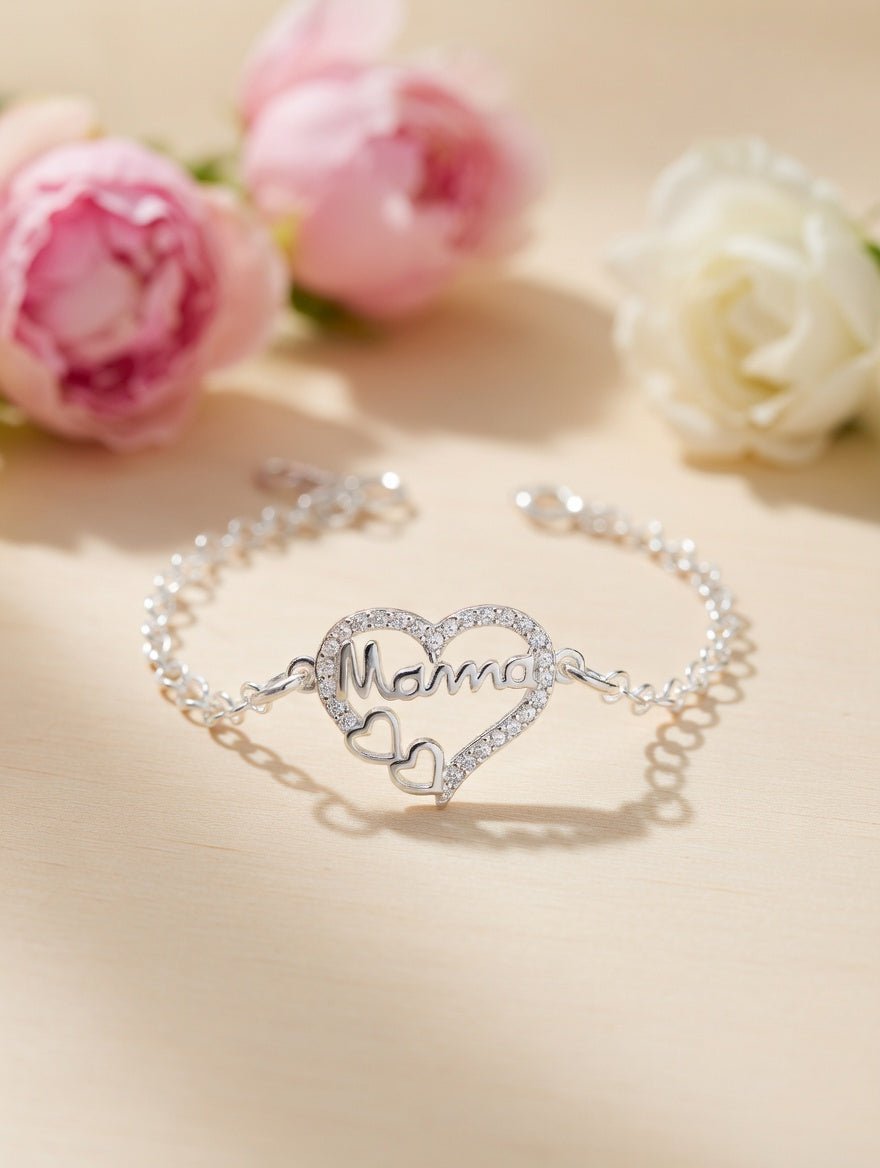 Pulsera Mamá Corazón Circonita de Plata – Regalo Día de la Madre JoyeríaTienda esotérica Málaga - La Tienda de Tata Magic: tienda Esotérica en Málaga