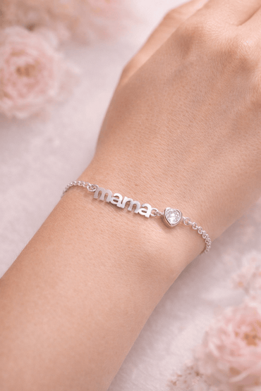 Pulsera Mamá Corazón de Plata con Circonita – Regalo Día de la Madre JoyeríaTienda esotérica Málaga - La Tienda de Tata Magic: tienda Esotérica en Málaga